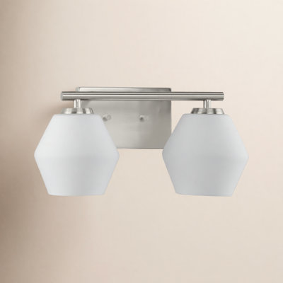 Audryna 2 Light Frosted Dimmable Vanity Light