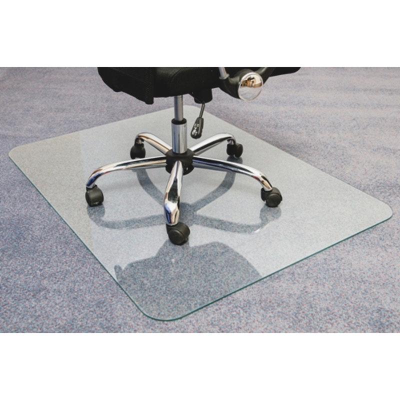 Glaciermat Rectangle Chair Mat with Straight Cut Edge, 36" x 48"