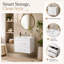 Ensemble de meuble-lavabo mural 24 po avec lavabo intégré en céramique, blanc