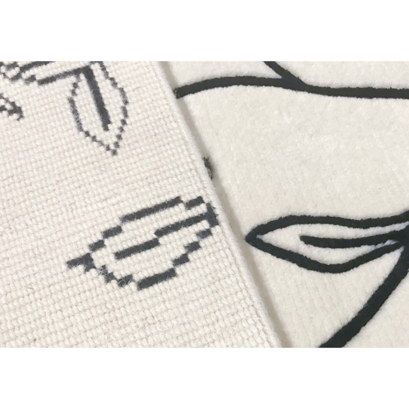 Tapis beige noué à la main de haute qualité