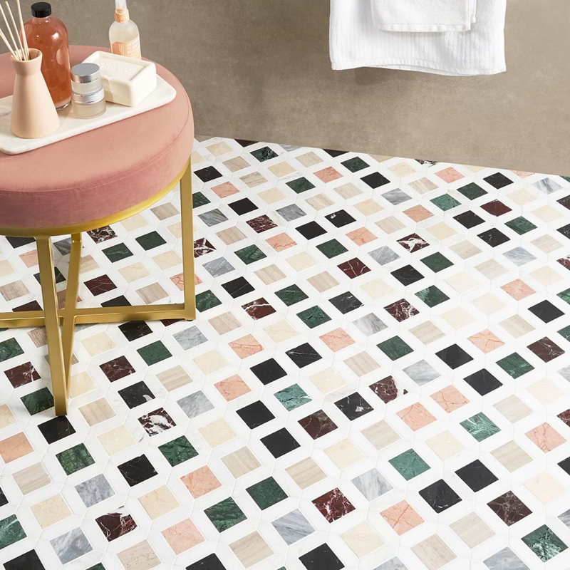 Nola 2x2 Polished Marble Mosaic Tile