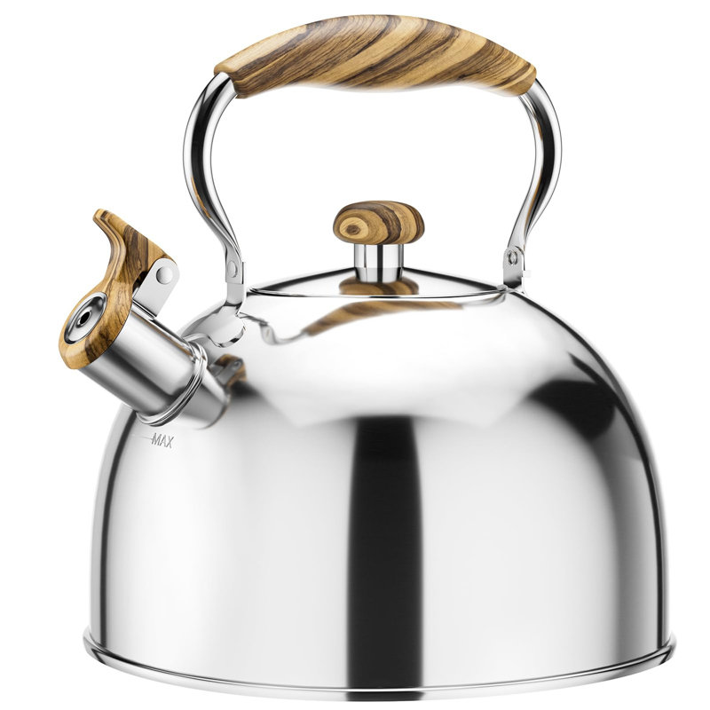 Bouilloire de 2,6 litres pour cuisinière, Argent