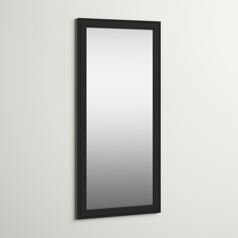 Eladia Engineered Wood Flat Mirror, 70.5" x 31.5", Black 