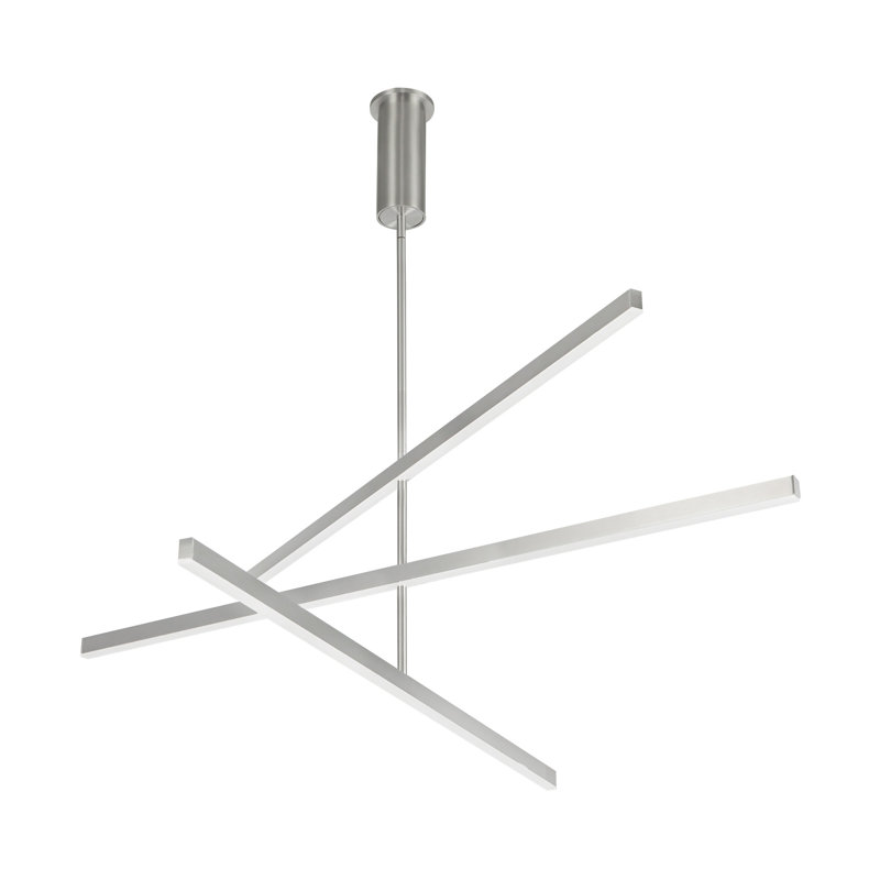 Vega 3 - Light LED Pendant, 16.5" H x 56" W x 56" D, Brushed Nickel
