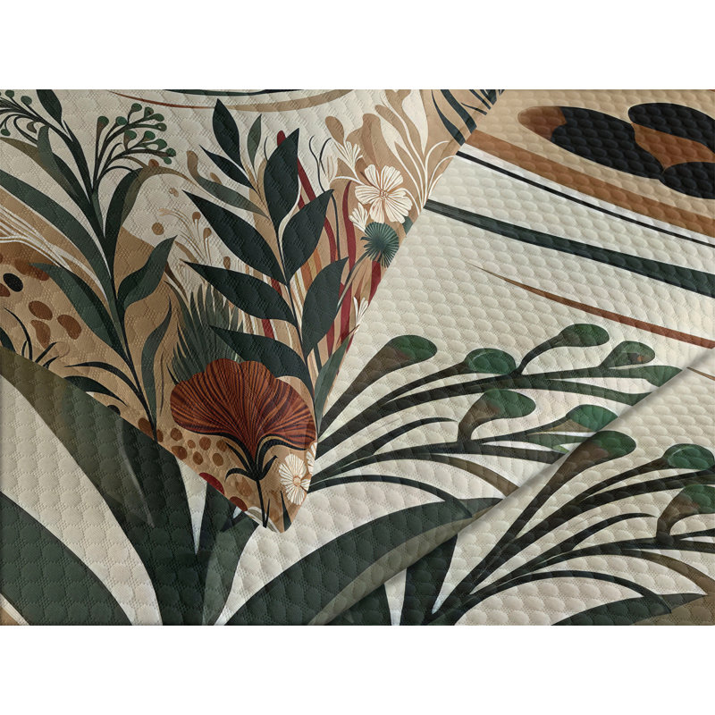 Polyester Floral Coverlet, Queen Coverlet / Bedspread + 2 Standard Shams