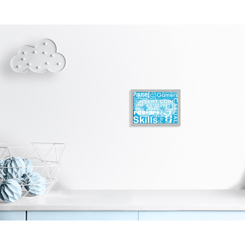 Décoration murale Juvenile Gaming, H 11 po x l 15 po x P 1,19 po, Encadré de boîte argent