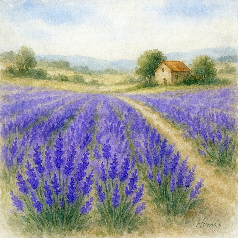 Lavender Dreams - impression sur toile tendue par Harris, H 20 po x l 20 po