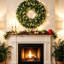 Couronne de Noël Crestwood en épicéa pré-illuminée de 122 cm (48 po), 8 modes d'éclairage, décoration de Noël complète-861991458