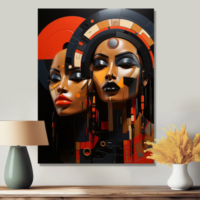 «Nubian Fashionista Essential Beauty - Art mural africain, reproduction d'art»
