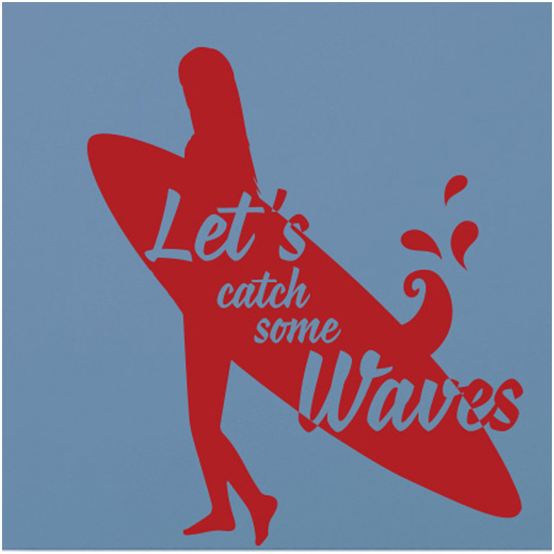 Nautical & Beach Wall Decal, Dark Red