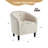 Accent Barrel Chair Boucle Club Chair Furry Sherpa Armchair Suitable for Living Room Bedroom-2132084336