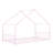 Twin Size Metal House Bed, Pink-2110046146-2110046145