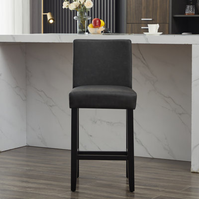 Tabouret de bar et de comptoir rembourré avec structure en bois massif