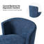 Fauteuil d'appoint pivotant moderne de 28,5 po avec base en bois massif Cabrini-466246506