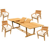 Cryal Outdoor - Piece Teak Dining Set