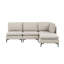 Canapé modulaire rembourré avec pieds en métal-848646369