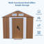 Remise de rangement extérieure 6 * 4 pi avec fenêtres, remise à outils de jardin en métal avec porte verrouillable et ventilation