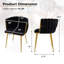 Ensemble de 2 chaises de salle à manger rembourrées avec dossier incurvé en métal Mercer41-1201325141