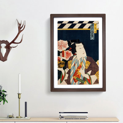 A Portrait by Toyohara Kunichika - Framed Print