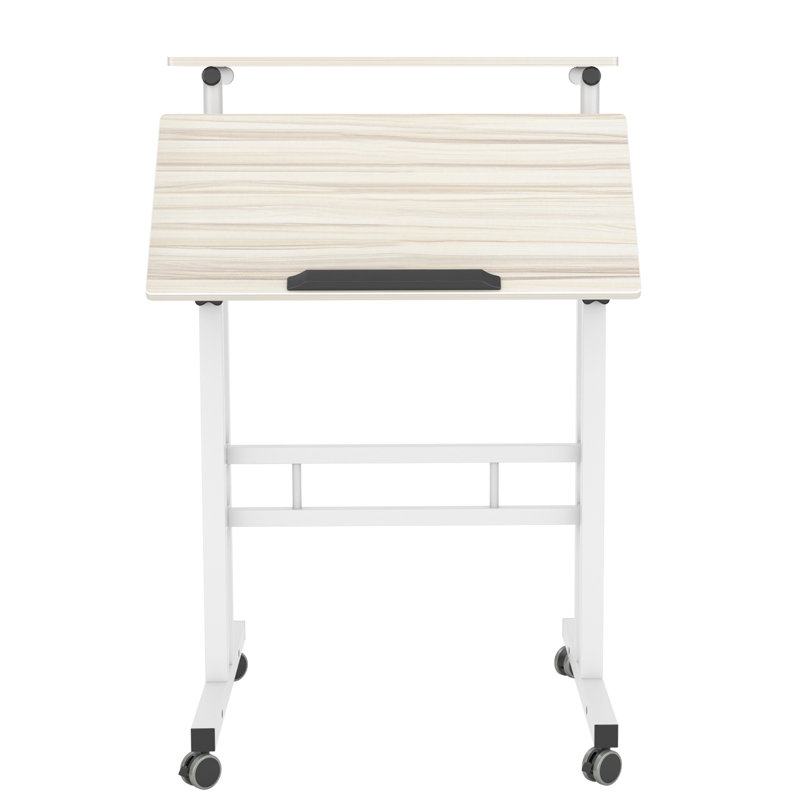 Bureau pour travailler debout réglable en hauteur Crumpton, Érable