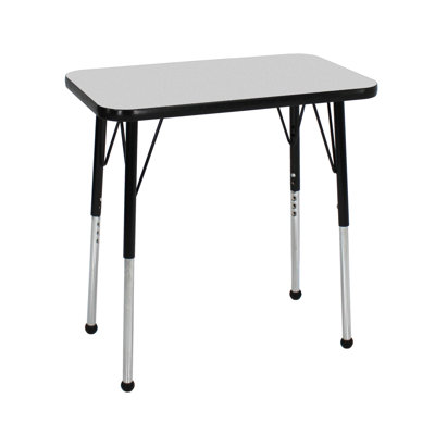 Table d'activité rectangulaire à hauteur réglable en forme de T