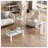 3-Piece Coffee Table,Square Glass Tea Table-127375206