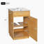 Meuble-lavabo autoportant de 20 pouces avec lavabo en céramique, porte à fermeture douce, tablette réglable, style maison de campagne pour une salle de bain chaleureuse et fonctionnelle