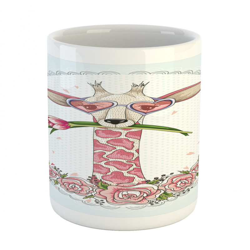 Grande tasse à café hipster giraffe
