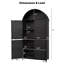 Armoire de rangement 72 po en osier avec tablettes réglables et crochets latéraux-124640800