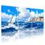 Ensemble de 3 impressions sur toile, voiliers nautiques-1045706606