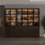 Vitrine porte vitrée 94,4 "de large et lumières DEL