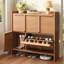 Armoire de rangement pour chaussures 24 paires avec 2 tiroirs rabattables