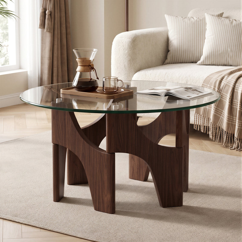 End Table, Clear / Brown, Clear, Brown