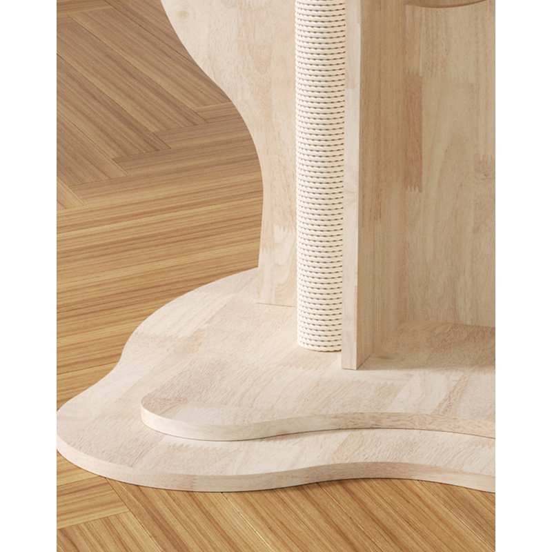 Creative Solid Wood Cat Tree, 36.21" H x 23.61" W x 17.12" L