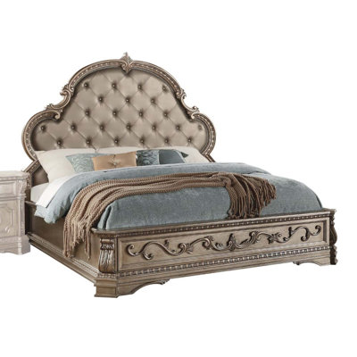 Jaikub Queen Tufted Upholstered Standard Bed -  Rosdorf Park, C12E920CBE334DD3A1B2EE36EBA5FFE2