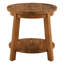 Table d'appoint ronde en bois d'acacia