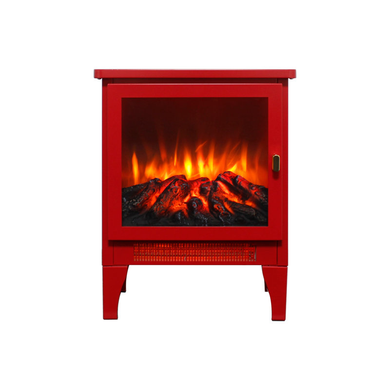 Electric Fireplace Stove Heater, Red