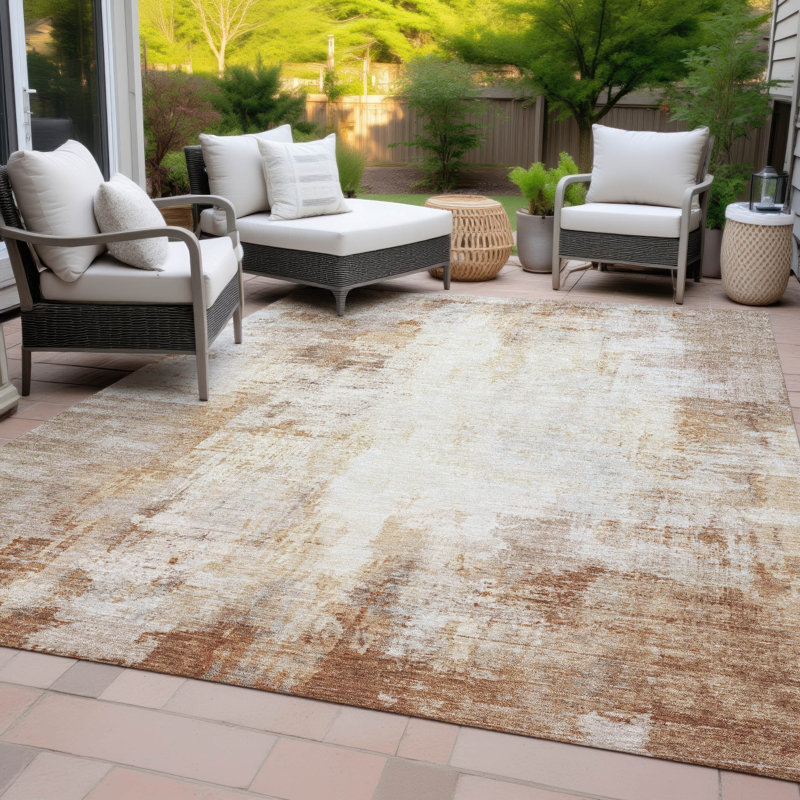 Machine Washable Indoor/Outdoor Eva ACN2171 Modern Rug, Rectangle 10' x 14'