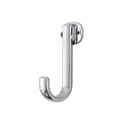 Euro-Contemporary Collection Decorative Hook - 4-3/4" x 2-1/4 "  Chrome - Contemporary Entryway Hook for Coats, Hats & Bags