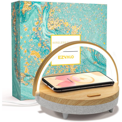 4 In 1 Table Lamp With Wireless Charger Bluetooth Speaker, House Warming Gifts New Home，Touch-sensitive night lamp