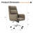 Modern Upholstered Swivel Executive Office Chair with Headrest-1792294807