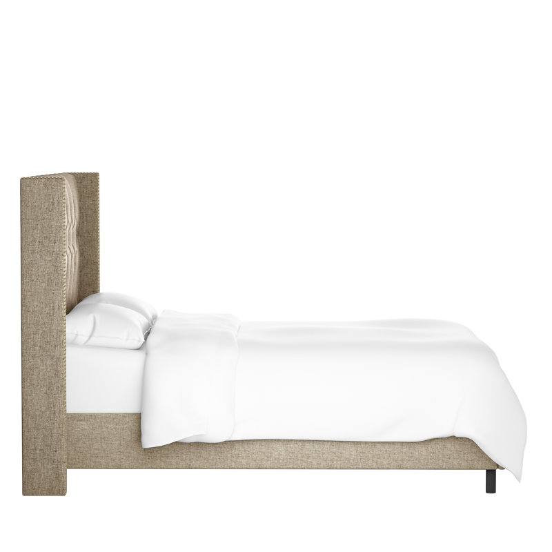 Casstown Upholstered Bed, California King, Zuma Natural Textured Linen