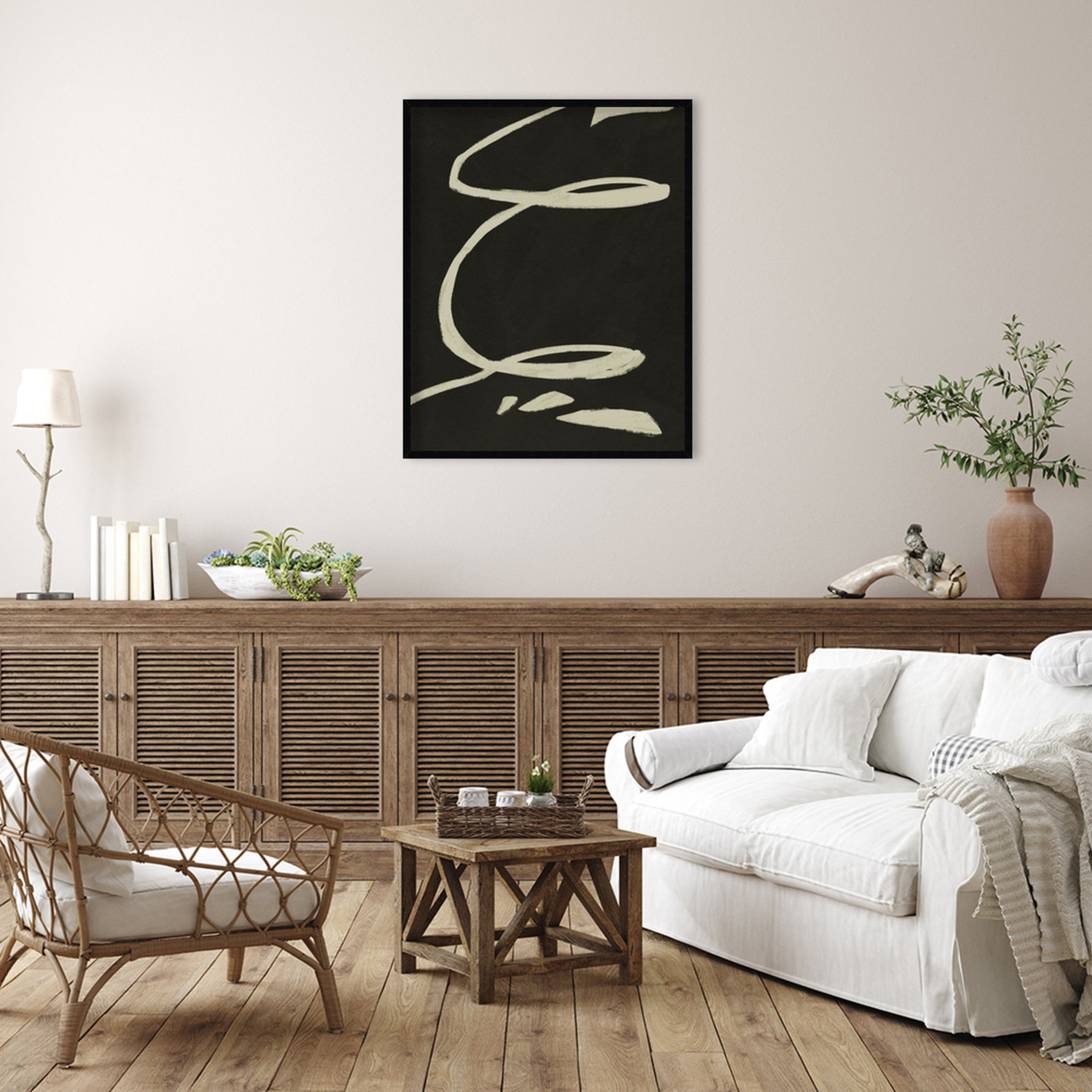 Neutral Spring III Print by Jacob Green, Black, 41" H x 33" W x 1" D