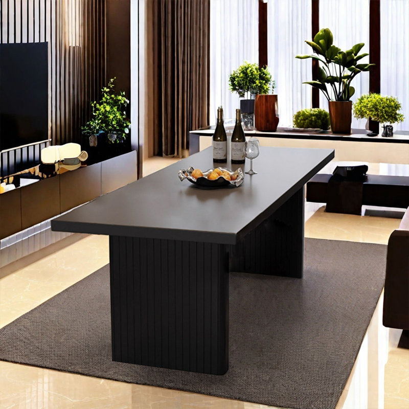 Table de salle à manger rectangulaire de style rétro français, H 29,53 po x L 70,87 po x l 35,43 po
