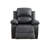 Azuredee 38.5" Wide Black Faux Leather Manual Standard Recliner ArmChair-109745160