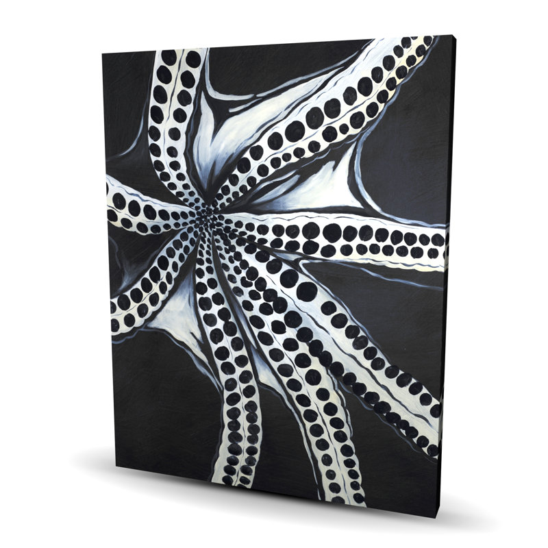 Large Octopus Tentacle - Marine Blue Canvas Home Decor