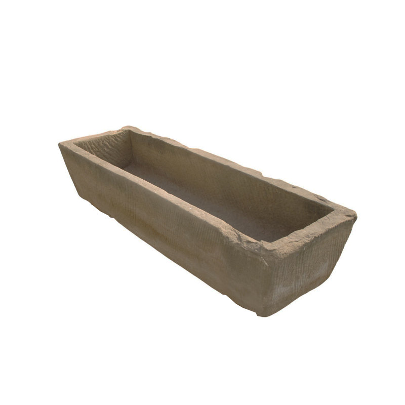 71" Inch Long Hand Chiseled Stone Trough 64
