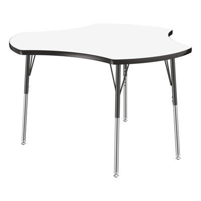 Adjustable Height Cog Kids Classroom Activity Table with Dry-Erase Whiteboard Top