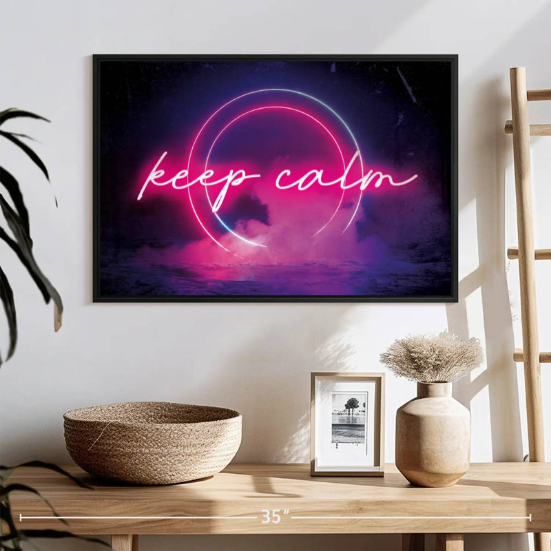 Tergel Keep Calm Neon, H 17 po x l 25 po