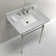 Edwardian Ceramic Rectangular Console Bathroom Sink with Overflow